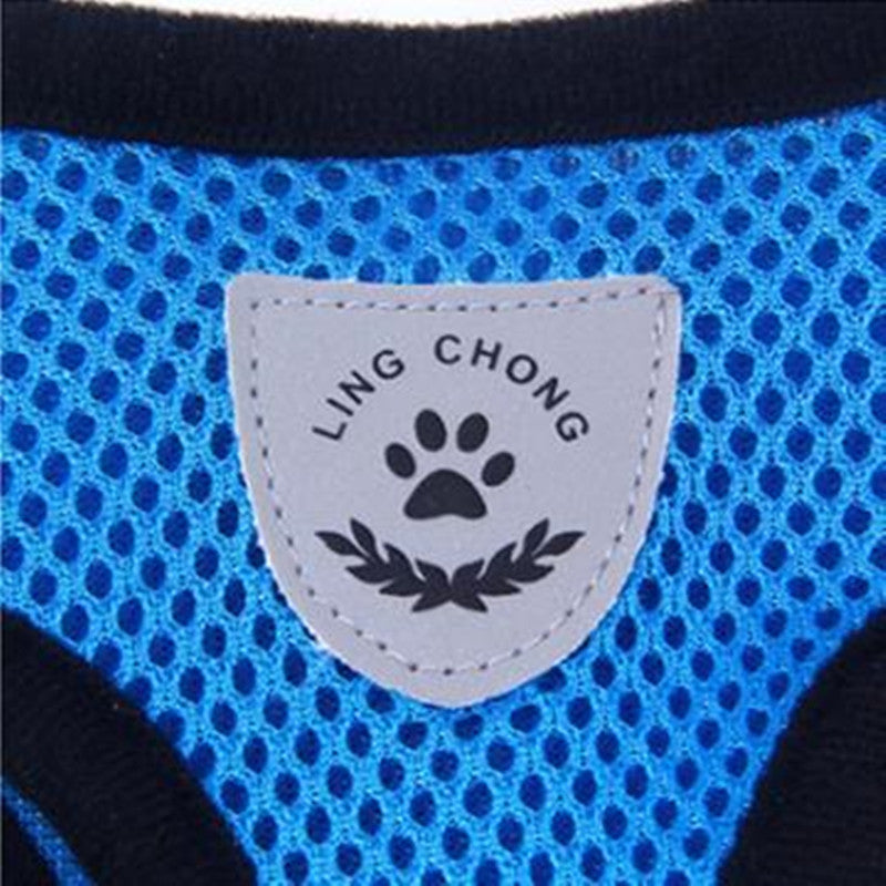 Dog Traction Chest Harness Comfortable Breathable Mesh Chest Harness Dog Vest-Style Chest Harness