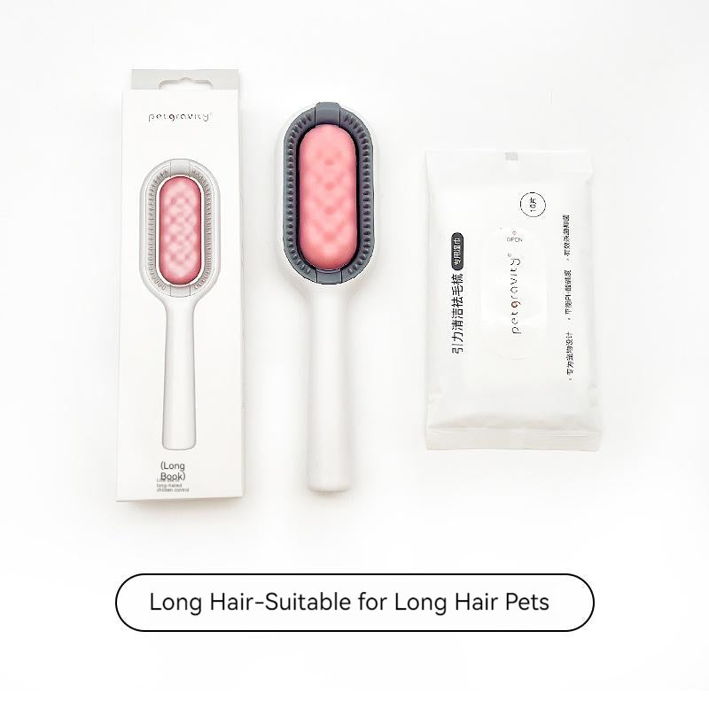 Gravity Pet Hair Comb and Wipes