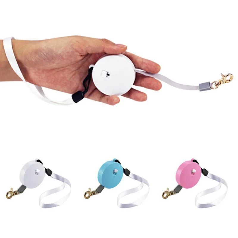 Outdoor Pet Automatic Retractable Mini Dog Leash Belt Puppy Walking Nylon Traction Walking Rope Flat Rope Pet Supplies