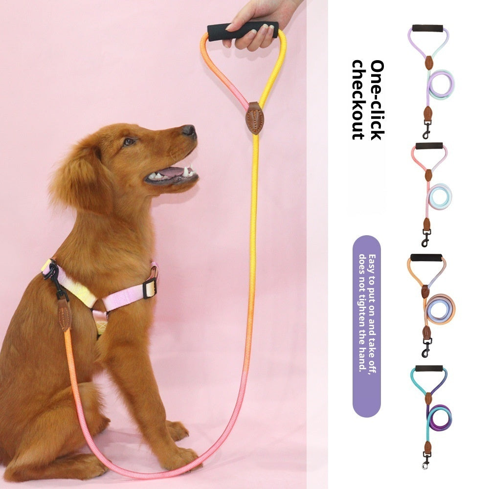 Dog Hand Holding Rope Hand-Holding Hand Holding Rope Type Dog Dog Leash Round Rope Pet Supplies