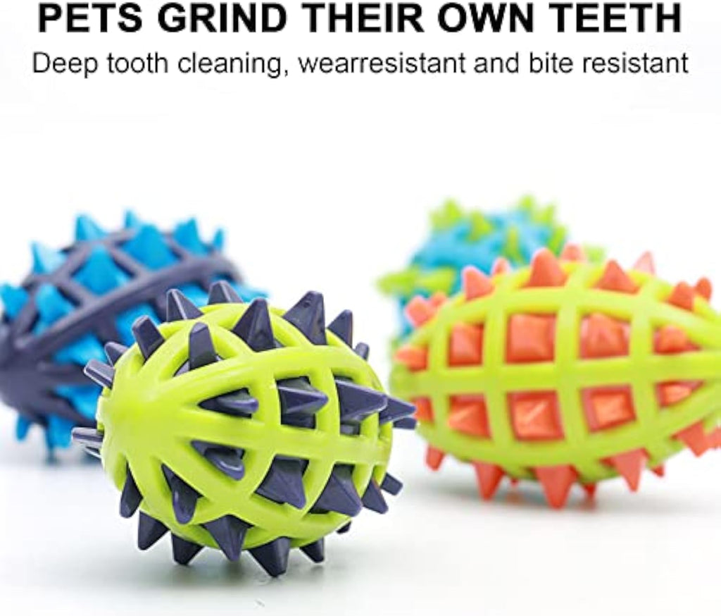 Pet Sounding Dog Teether Ball Indestructible Dog Toys For Aggressive Chewers Cleans Dogs Teeth Dog Throwing Game Anxiety Relief Interactive