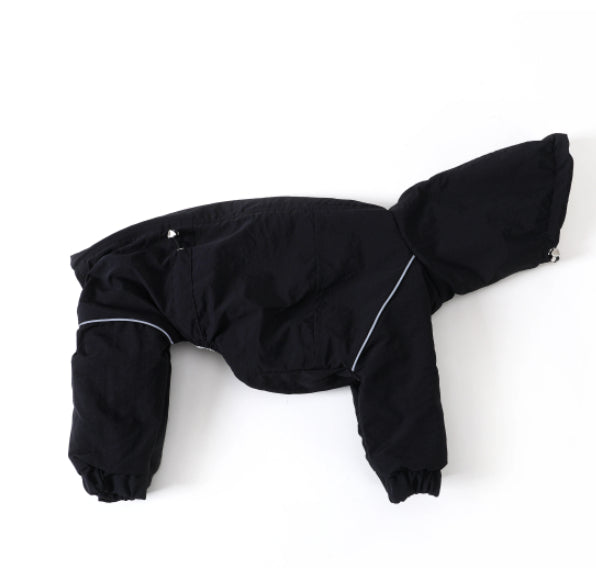 Zippered Cotton-Padded Pet Windbreaker Hoodie Jacket