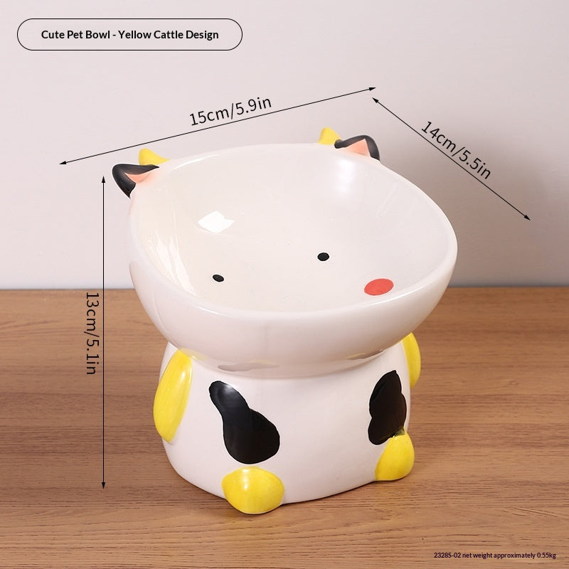 Cute Cartoon Lion Pet Bowl, Ceramic