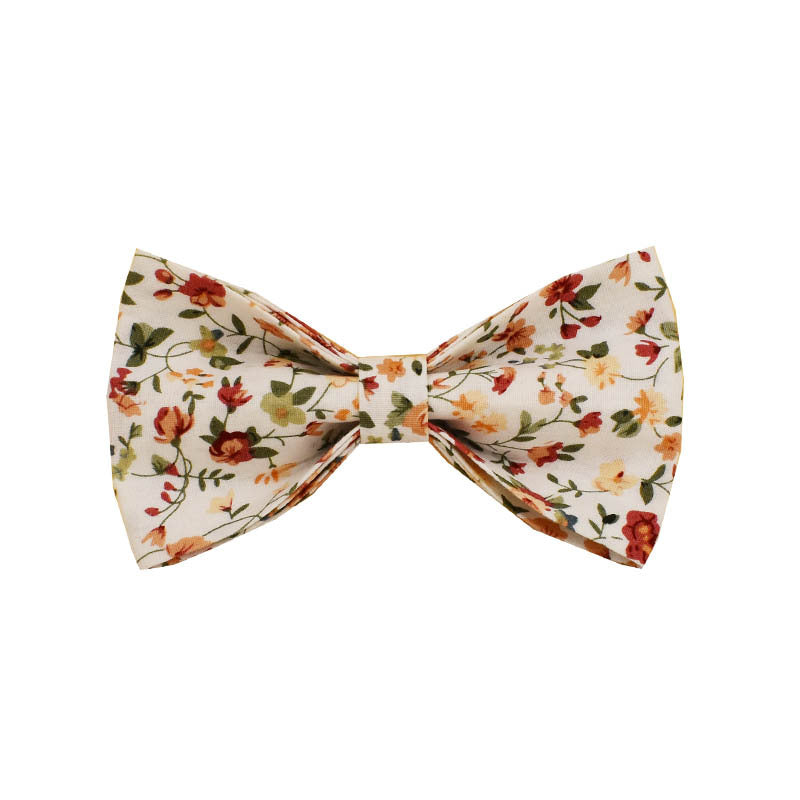 Small White Flower Pet Dog Collar Suit