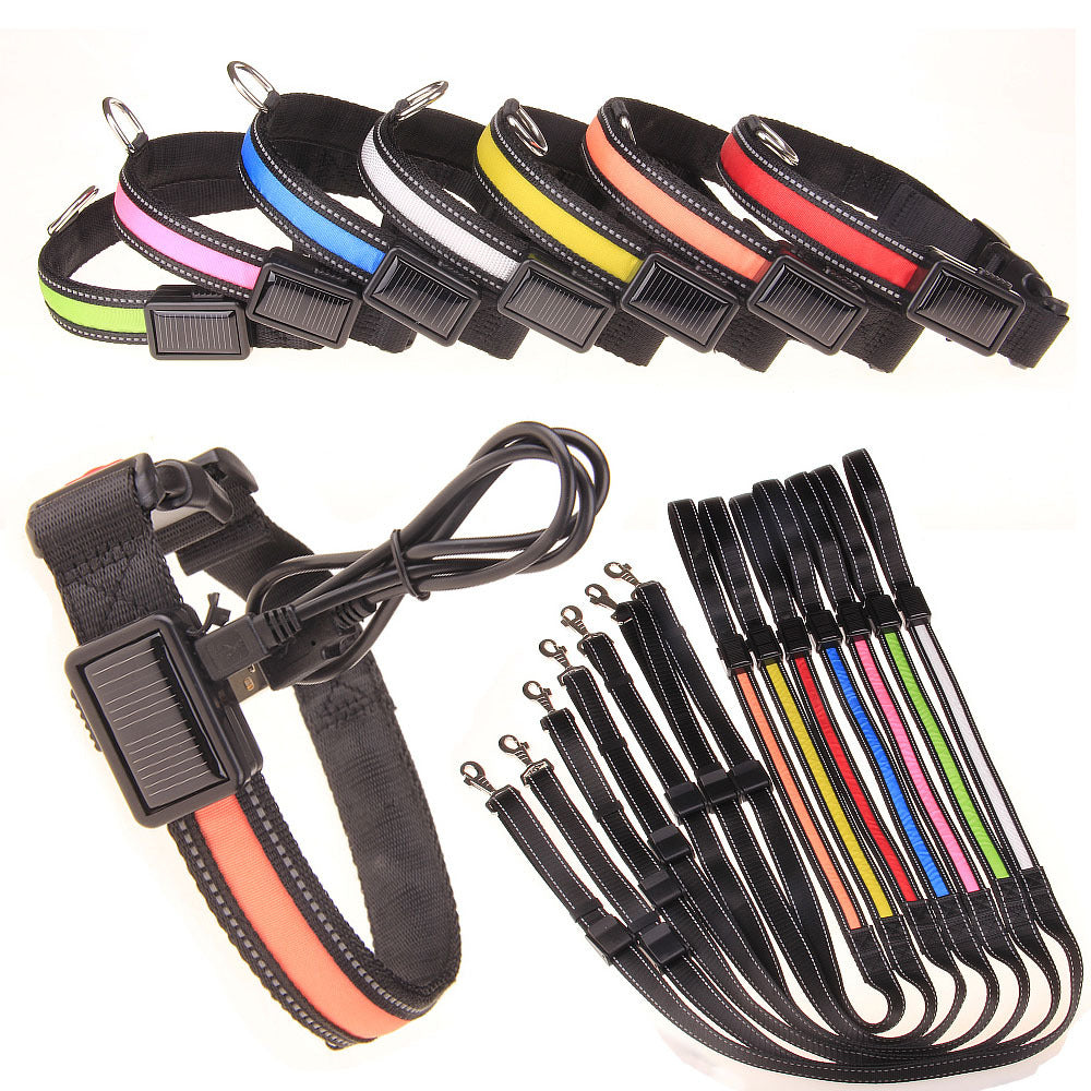 Solar Led Luminous Pet Dog Fashion Collar