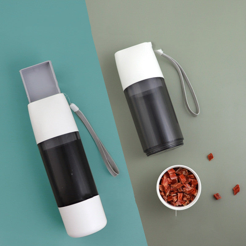Portable Dog Water Bottle with Food Container