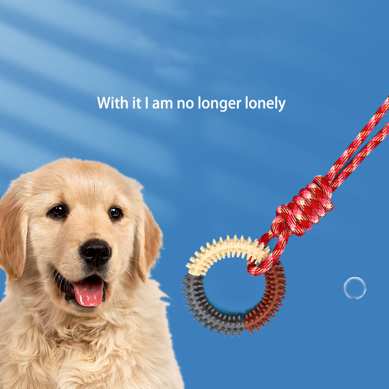 Bite Resistant Toy For Pets Dazzling Colored Braided Rope Puppy Knot Self Relieving Toy