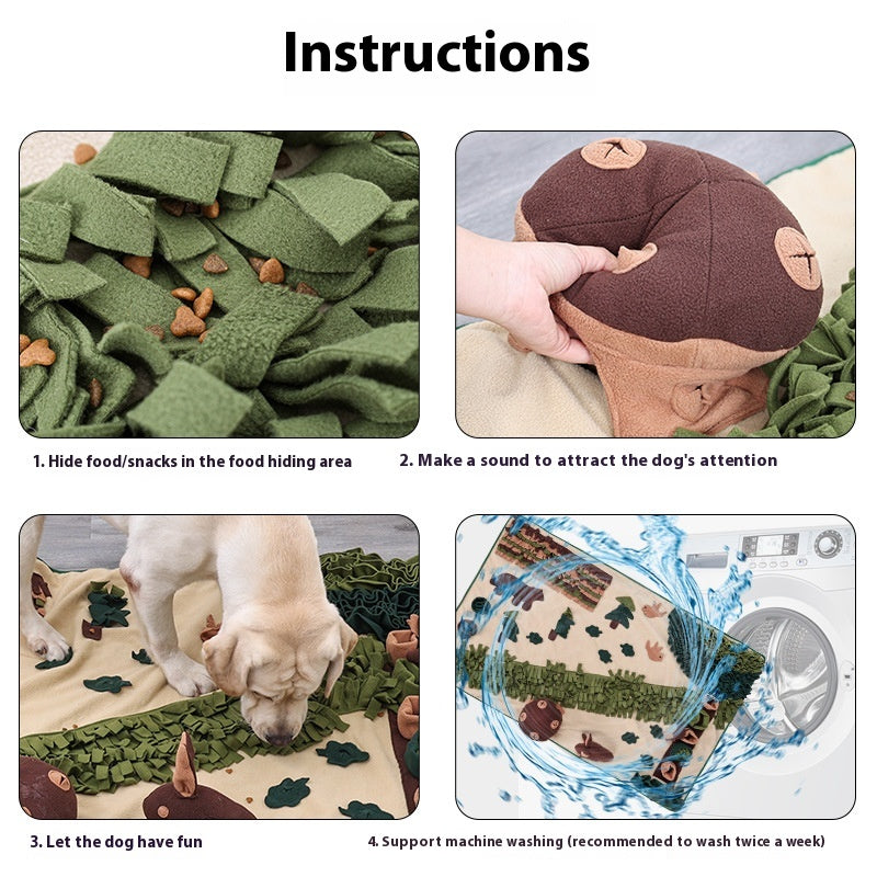 Extra Large Forest Pet Puzzle Food Hiding Anti-Choke Energy Consuming Dog Sniffing Pad