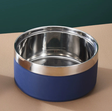 Custom Double-Layer Stainless Steel Pet Bowl