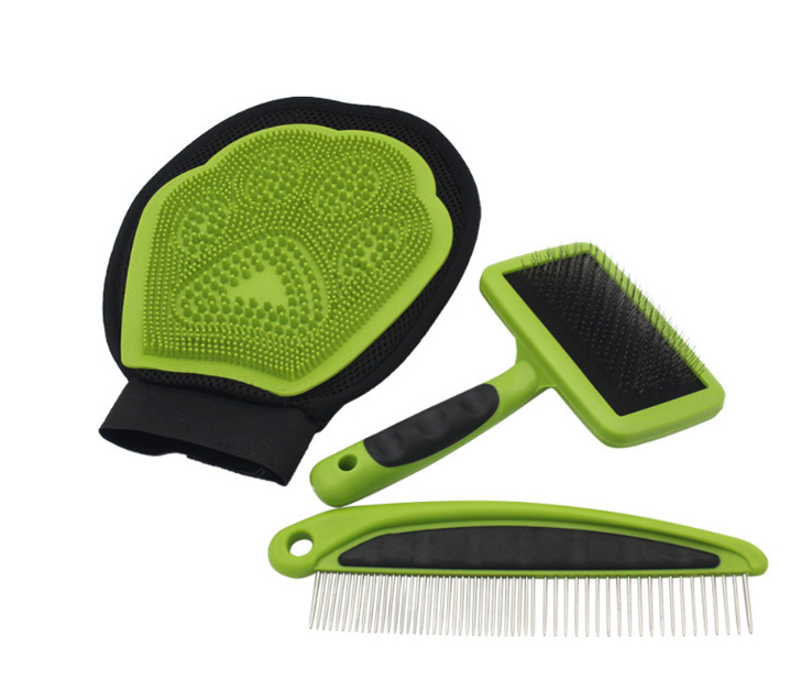 Pet Cleaning Set With Rake Comb