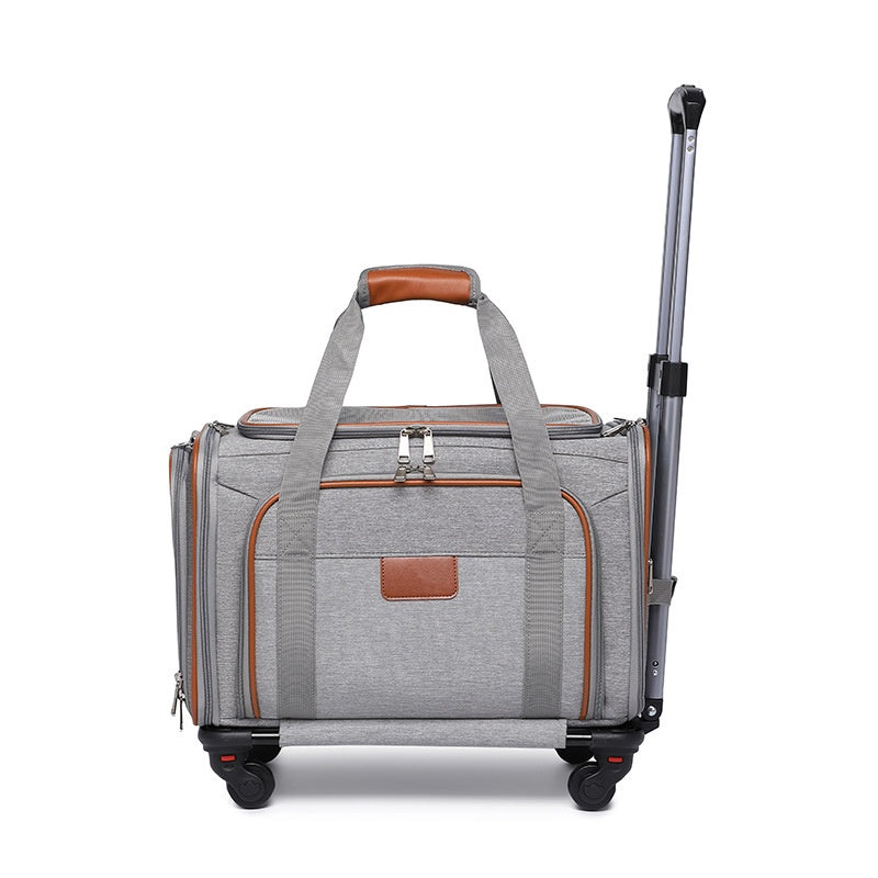 Hb Pet Portable Dog Travel Bag Airline-Approved Pet Trolley Case