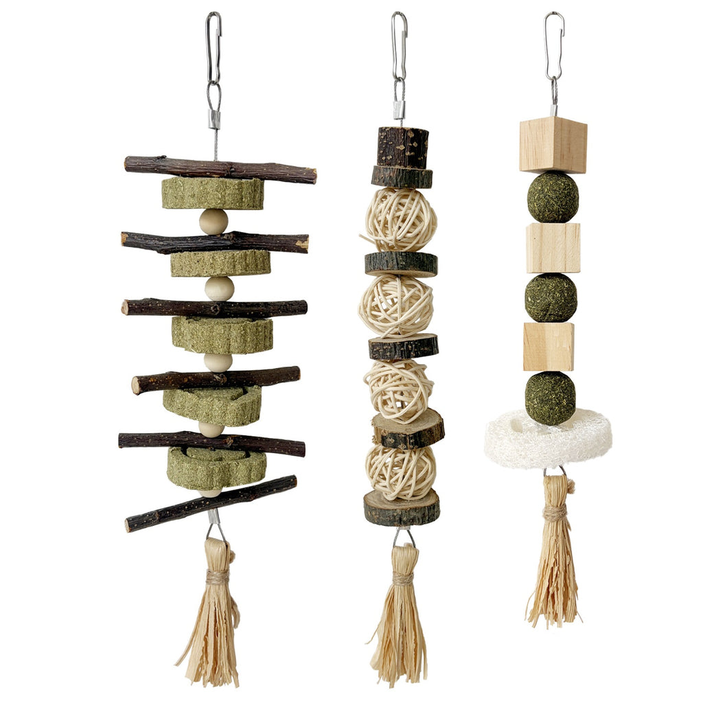 Three-Piece Chew Toy Set for Small Pets