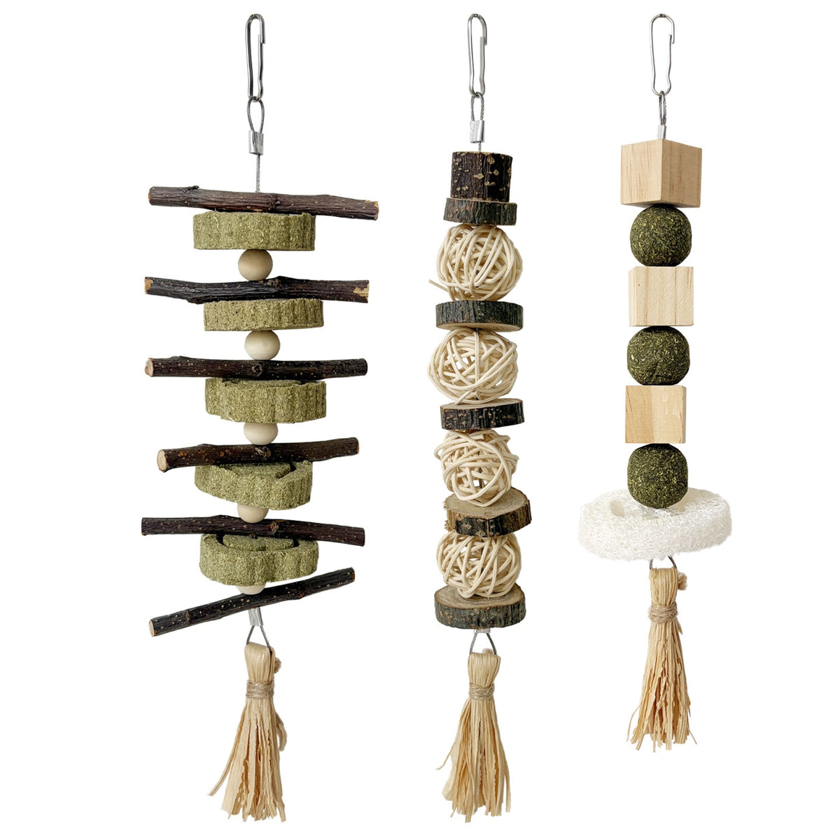Three-Piece Chew Toy Set for Small Pets