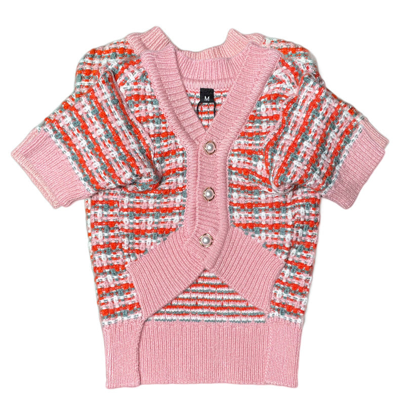 Teddy Fadou New Pet Small Fragrance Sweater Cardigan