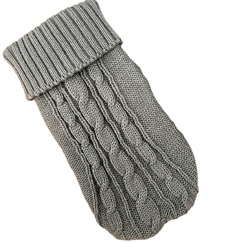 Thickened Cable-Knit Solid-Color Dog Sweater