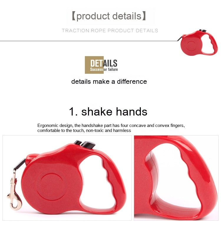 Pet Supplies Hand Holding Rope Automatic Retractable Dog Walker