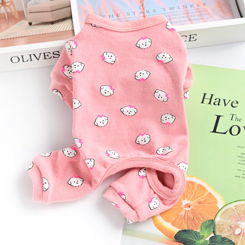 Spring Autumn Cotton Puppy Dog Pajamas