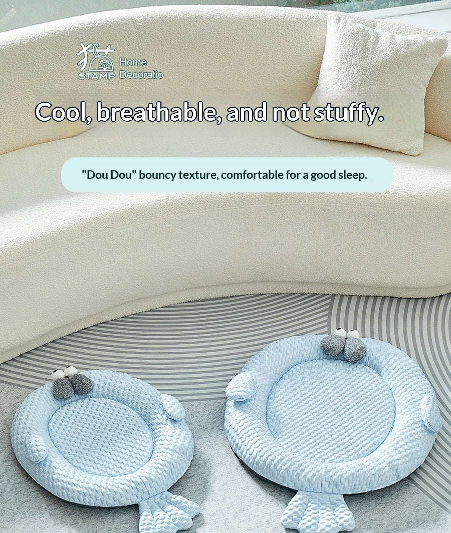 Cooling Ice-Silk Fabric Pet Bed