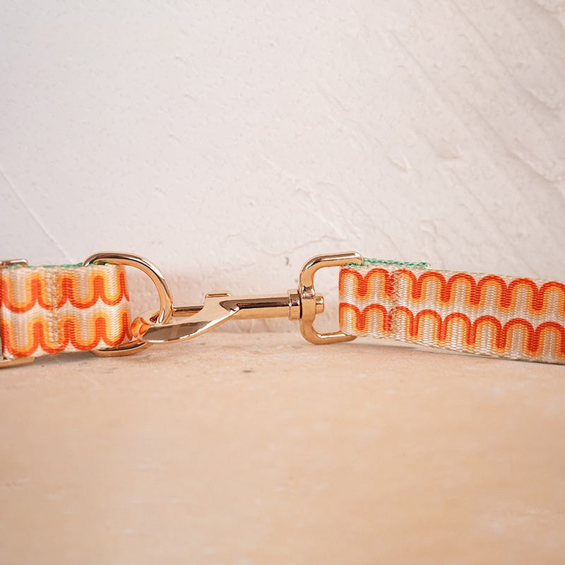 Soft Chinese-Style Dog Collar And Leash Set