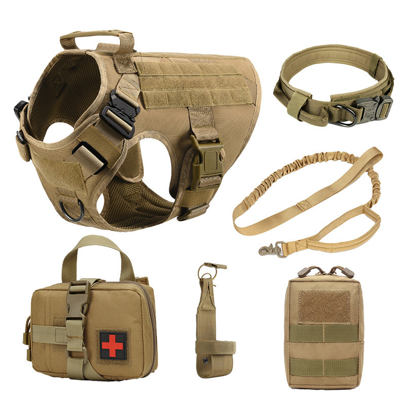 Pet Vest Dog Training 6-Piece Set Battle Suit