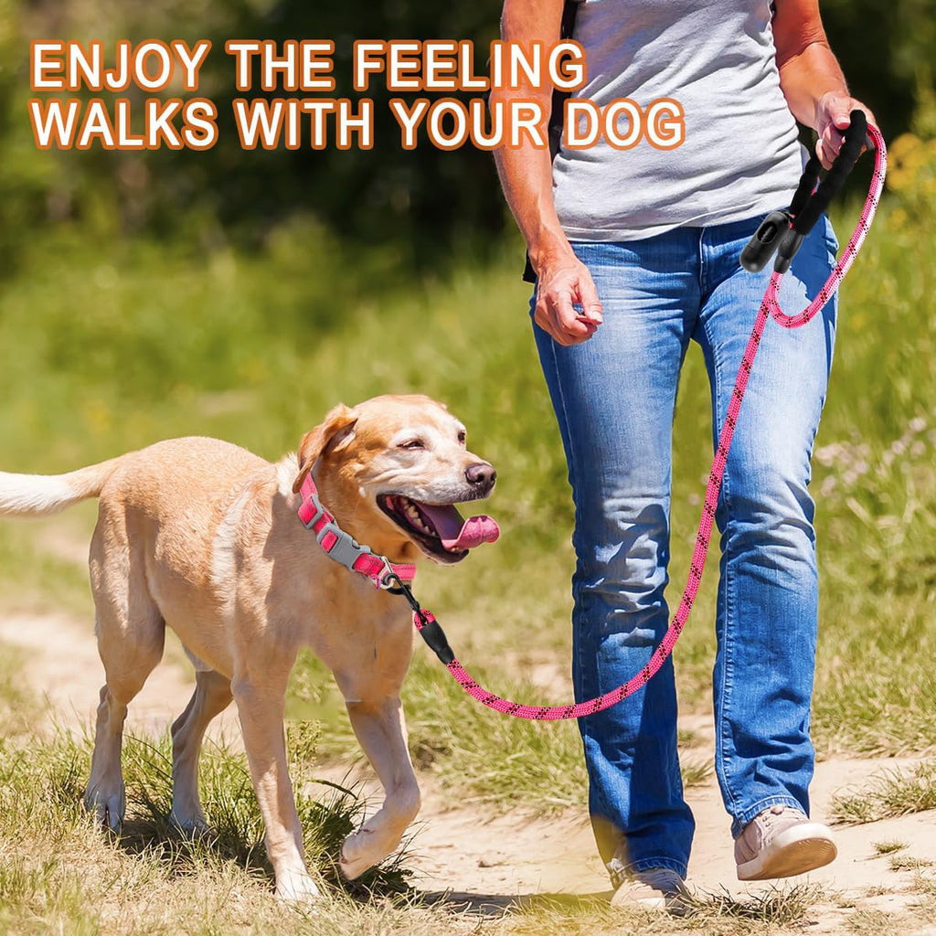Dog Leashes For Large Dogs Heavy Duty Dog Leash 5 Ft With Comfortable Padded Handle And Highly Reflective Threads For Medium Large Dogs Walk