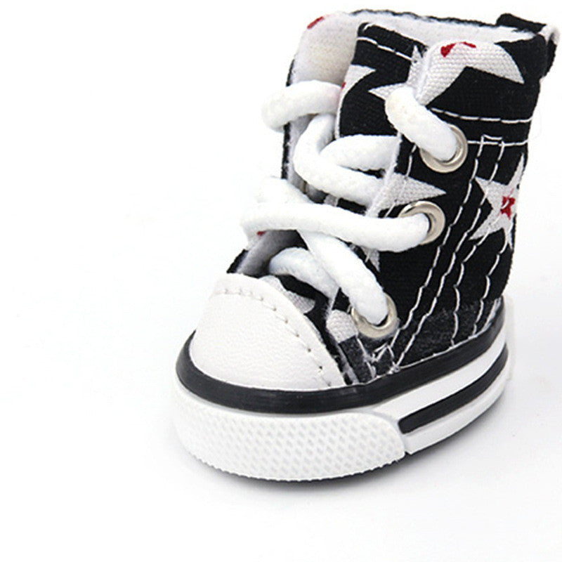 A Pair Of Soft Small Dog Four Season Canvas Shoes