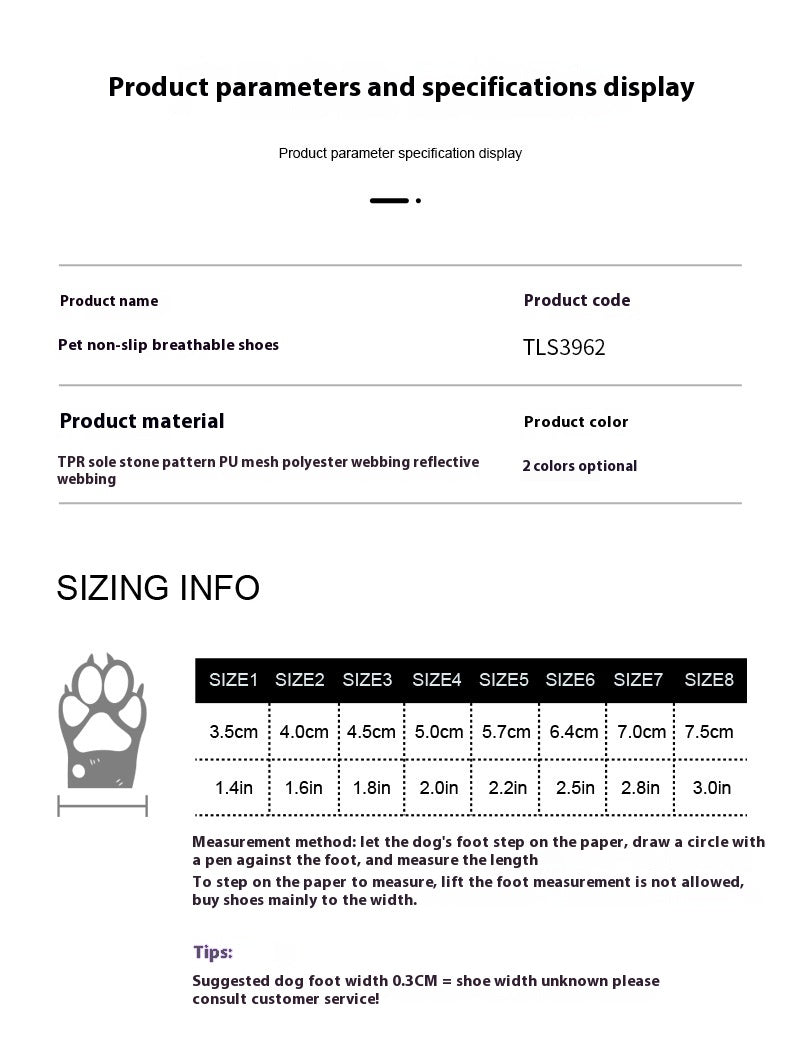 Breathable Anti-Dirty Dog Shoes