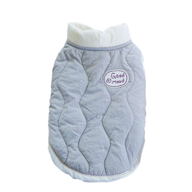 Pet Warm Water Wave Quilted Cotton Vest