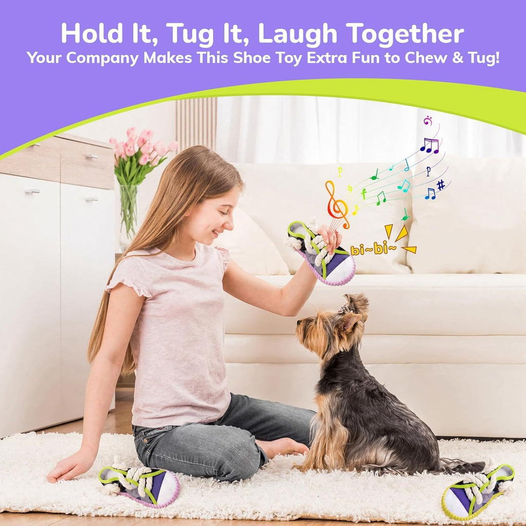 Two-Piece Durable Sneaker Dog Chew Toy