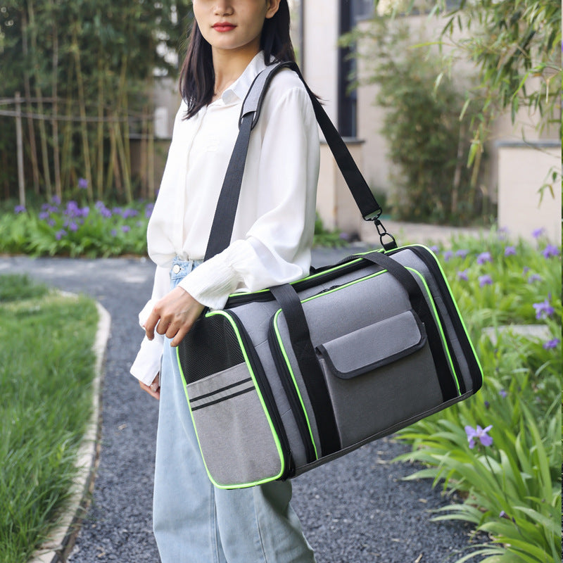 Portable Expandable Foldable Pet Carrier Totesling Bag