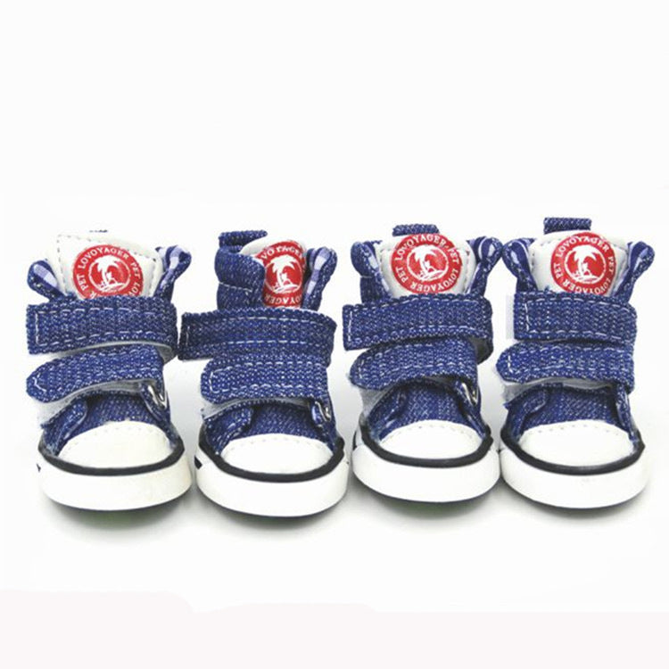 Small Dog Anti-Slip Canvas Shoes