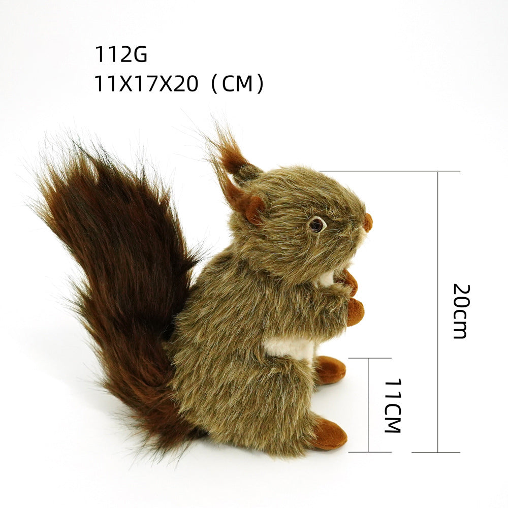 Squeaky Squirrel Plush Dog Chew Toy