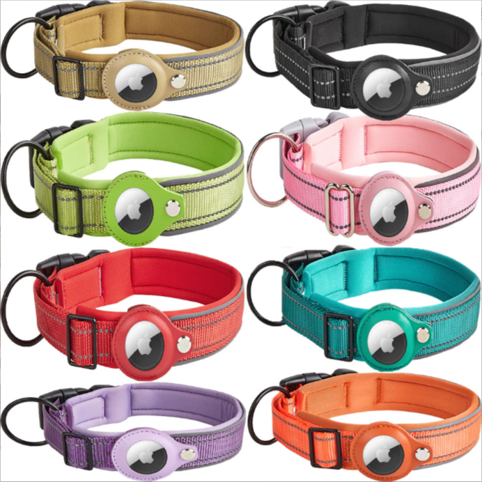 Pet Adjustable Reflective Collar, Non-Neck-Binding Nylon Collar, Medium