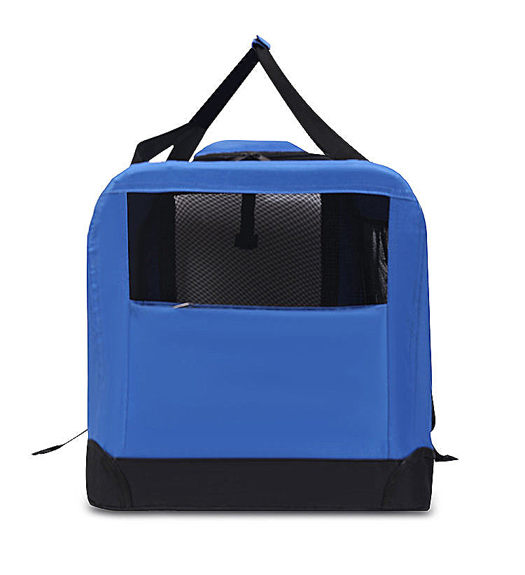 3-Door Folding Soft Dog Crate With Carrying Bag And Fleece Bed , Indoor & Outdoor Pet Home