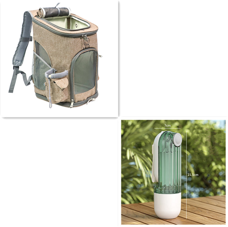 Green Portable Two-In-One Dog Water Cup