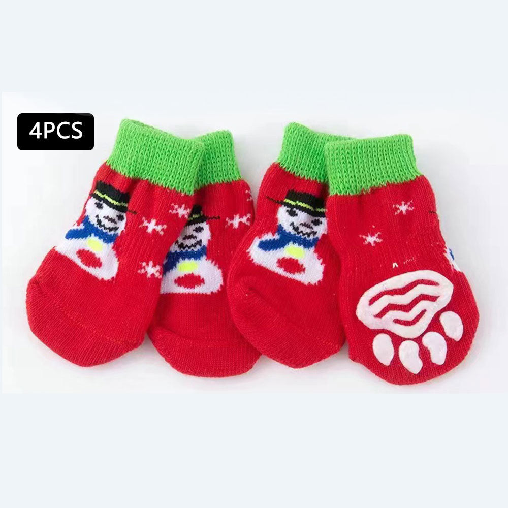 Christmas Dog Socks Santa Claus Elk