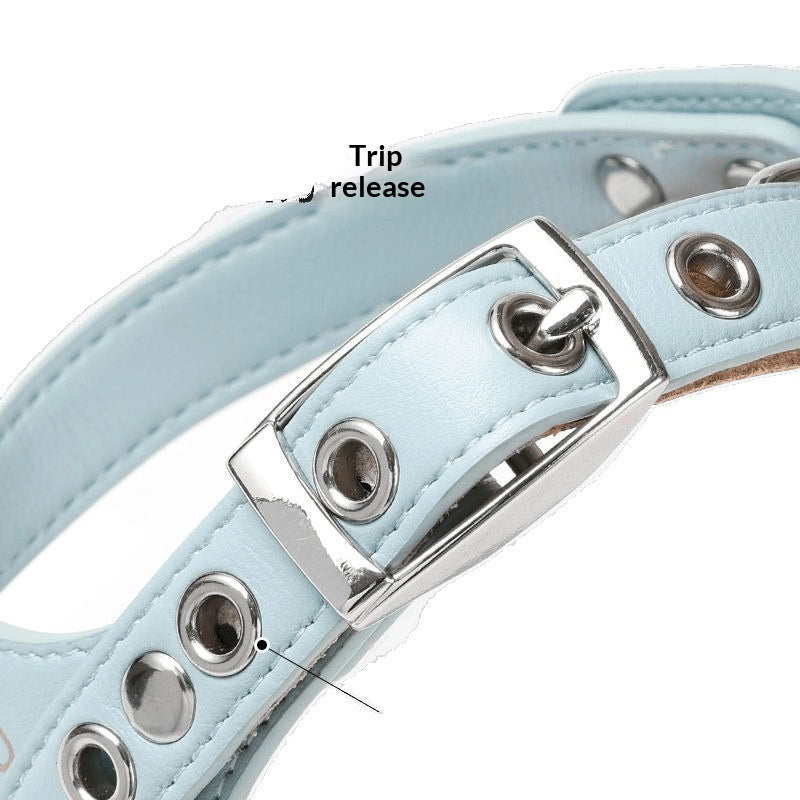 Leather Chest Harness and Leash for Small Dogs