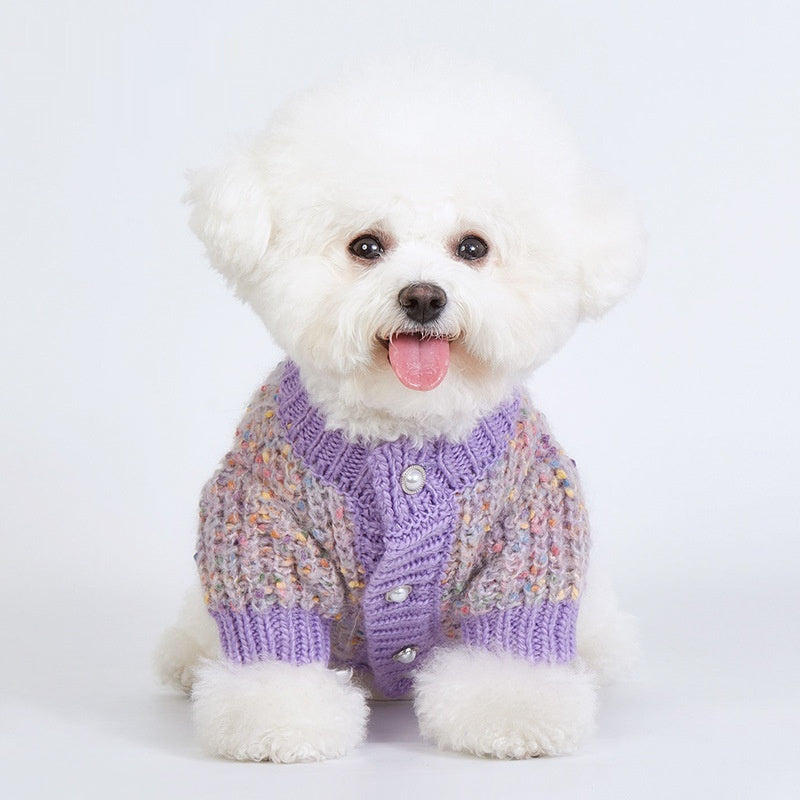 Soft Dog Cardigan Sweater