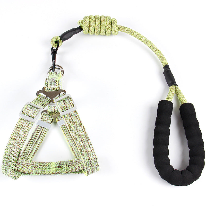 Nylon Pitted Fashion Pet Leash Dog Chest Strap Round Rope Chain