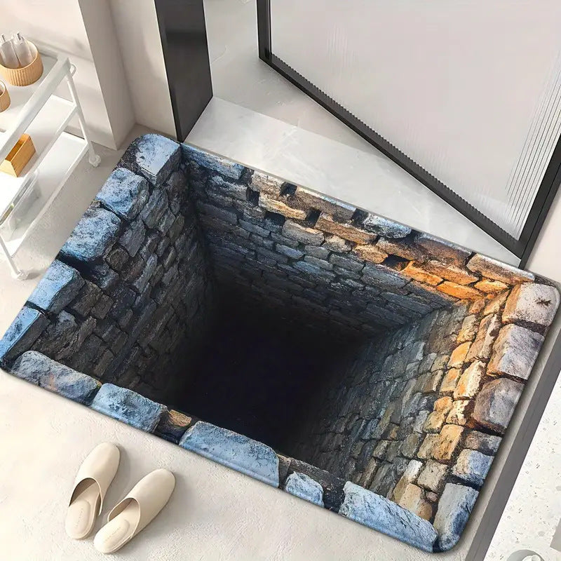 Visual 3D Effect Home Ground Mat Bathroom Non-Slip Absorbent