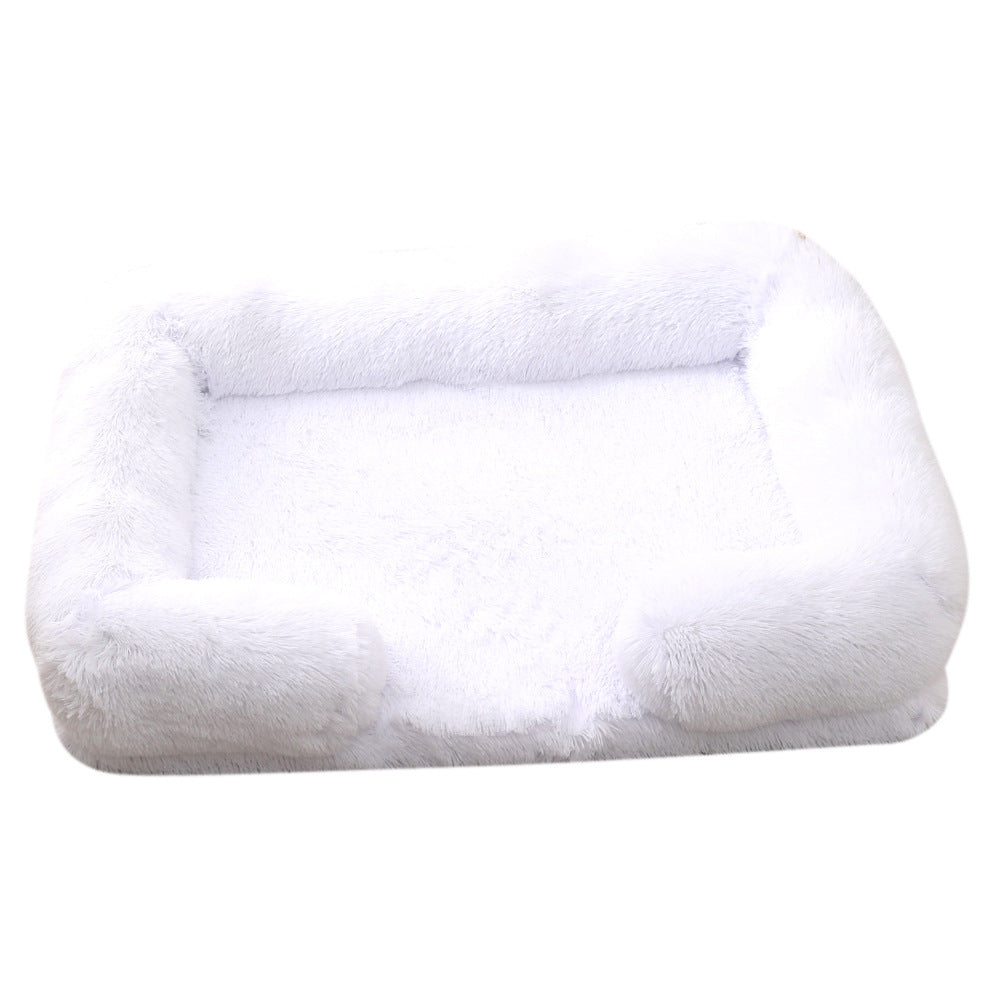 Plush Round Winter Dog Bed