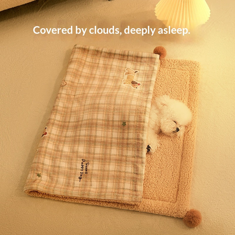Thickened All-Season Pet Blanket And Pillow