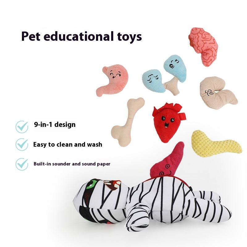 Pet Interactive Toy Plush Mummy Hiding Food