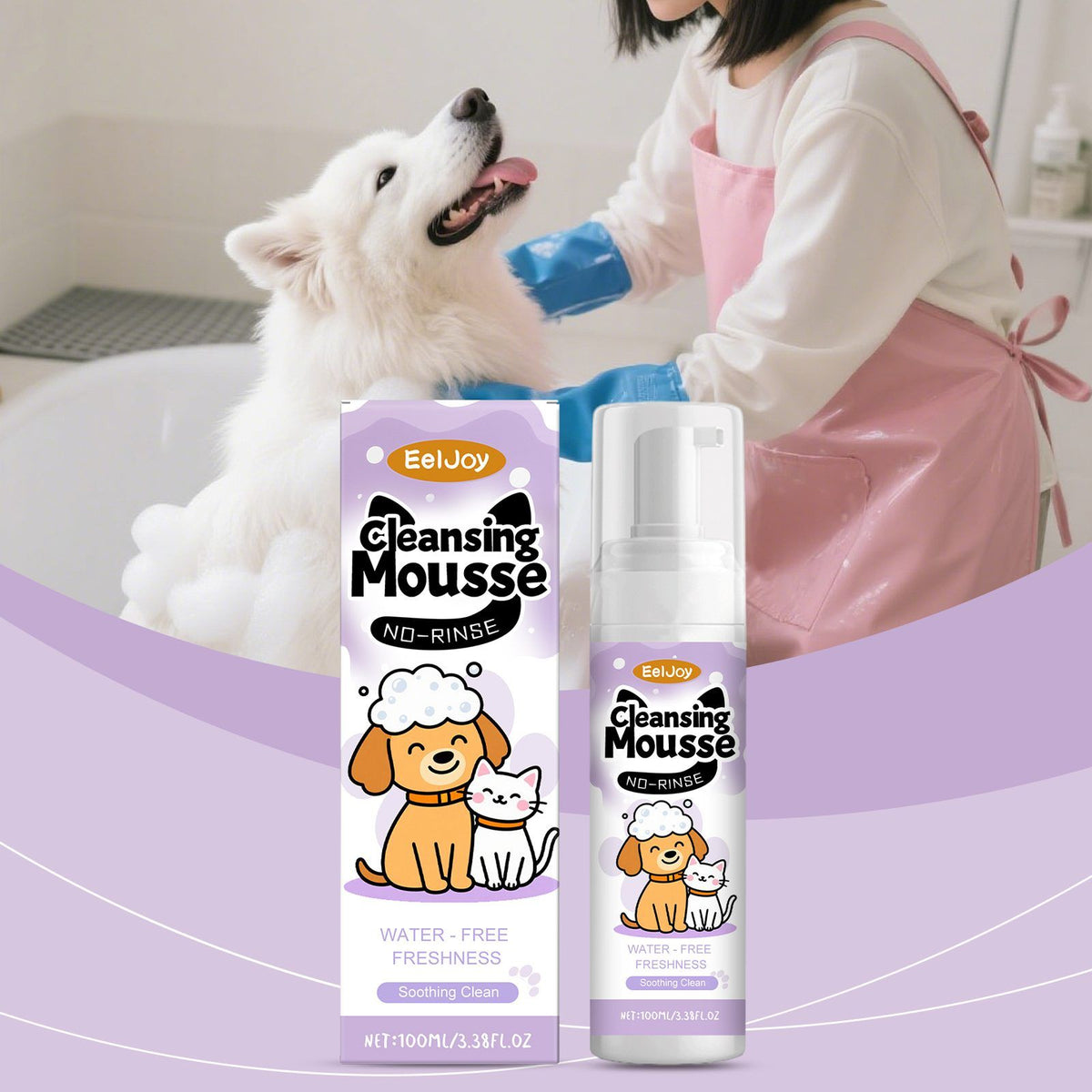 Eeljoy No-Rinse Pet Face Cleansing Mousse, 100 Ml