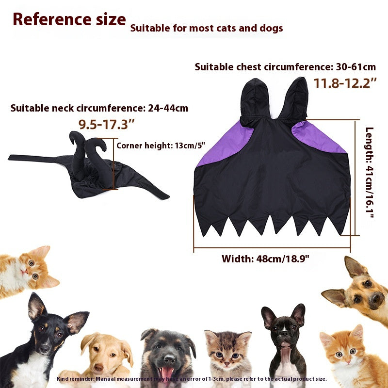 Halloween Dog Cloak and Hat