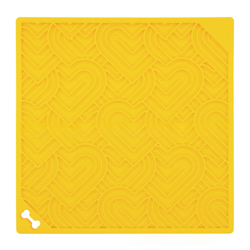Square Heart-Shaped Suction Cup Licking Mat