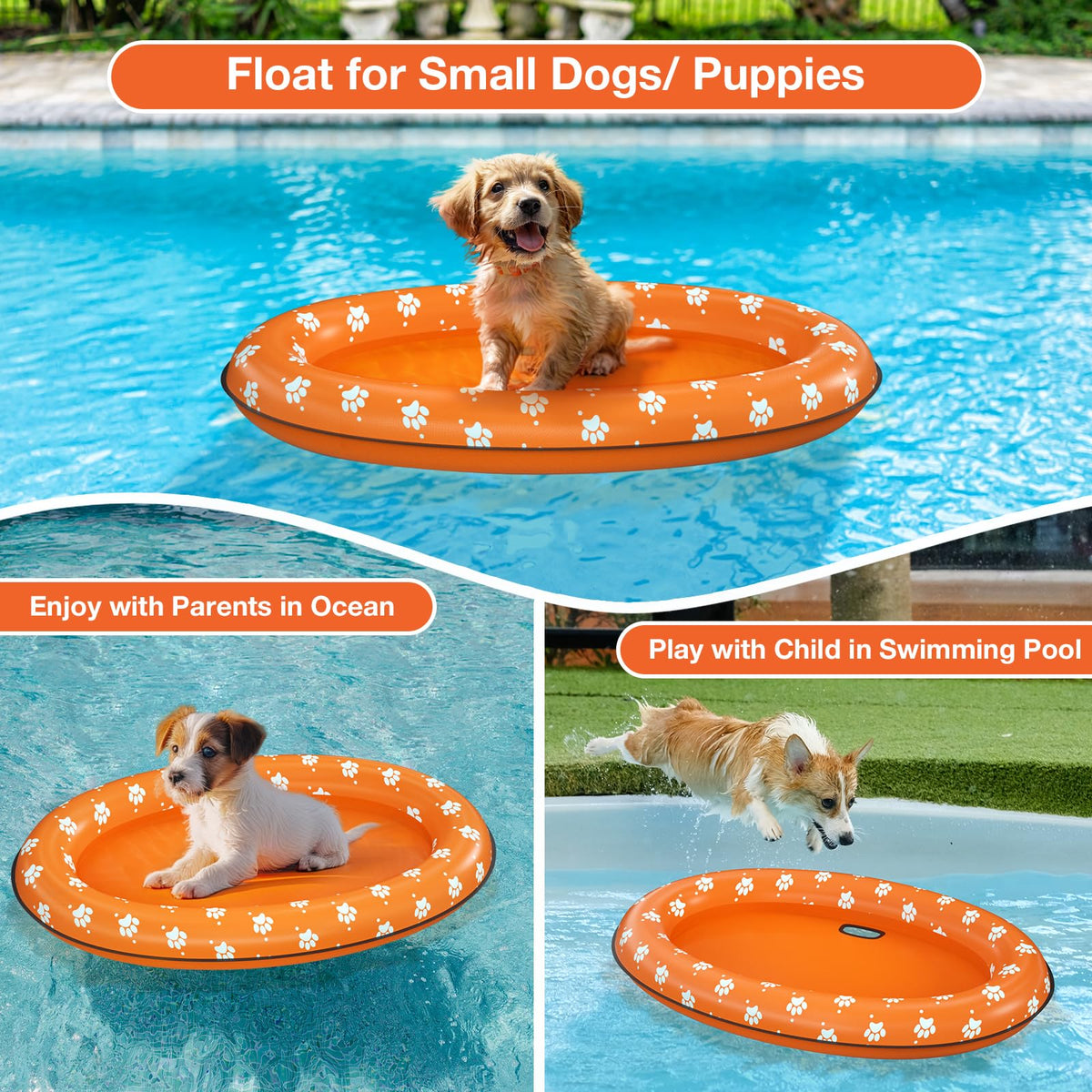 Inflatable Dog Pool Float Raft
