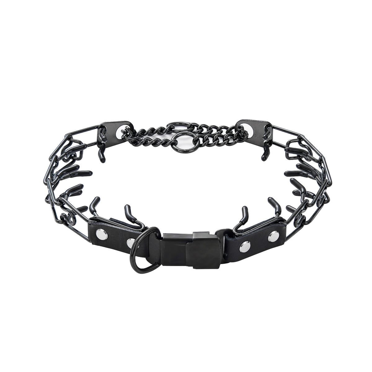 Detachable Stainless Steel Pet Dog Chain Snap Buckle With Spikes