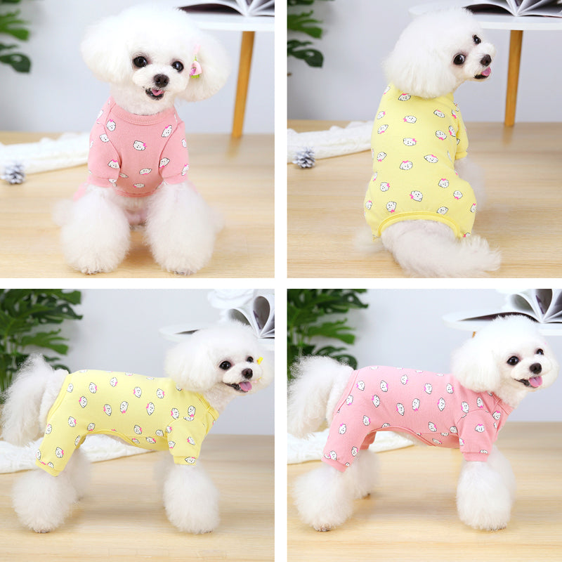 Spring Autumn Cotton Puppy Dog Pajamas