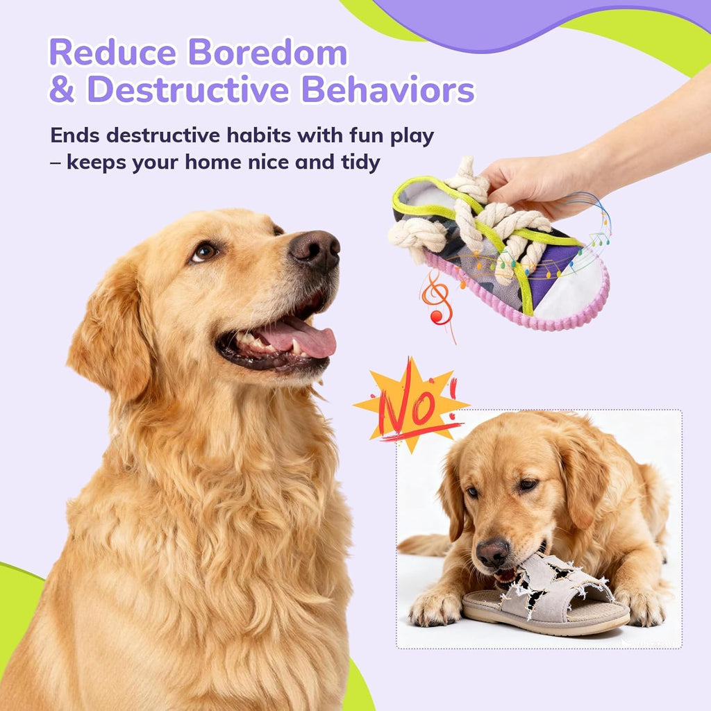 Two-Piece Durable Sneaker Dog Chew Toy